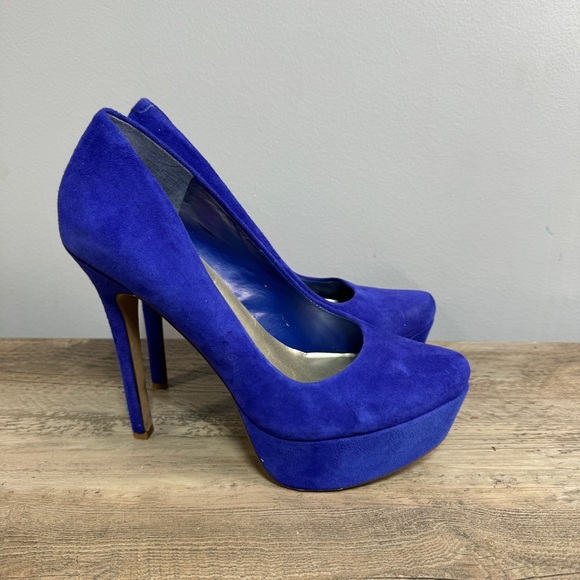 Jessica Simpson Vibrant Blue Platform Heels - Picture 5 of 9